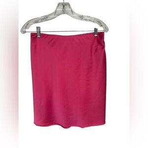 J Crew Fuchsia Pink Gwen Pull On Mini Slip Skirt In Women's Size S